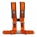 3 Inch 4 Point Orange 50 Caliber Racing Safety Harness