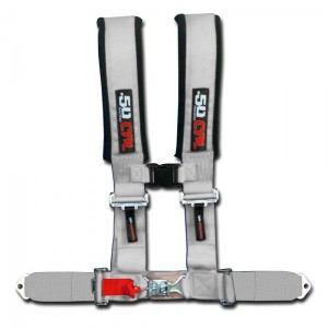 3 Inch 4 Point Silver 50 Caliber Racing Safety Harness