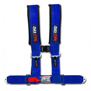 2 Inch 4 Point Blue 50 Caliber Racing Safety Harness
