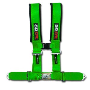 2 Inch 4 Point Green 50 Caliber Racing Safety Harness