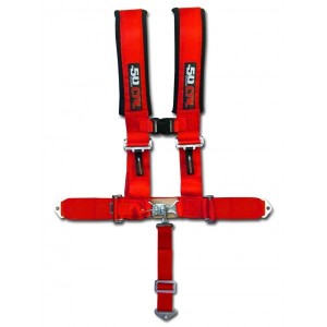 2 Inch 5 Point Red 50 Caliber Racing Safety Harness