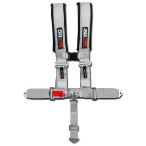 3 Inch 5 Point Silver 50 Caliber Racing Safety Harness